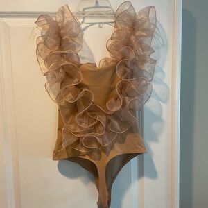 Free People Tule Bodysuit, NWT S